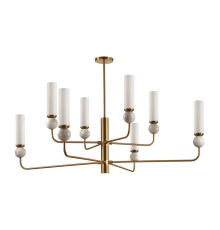 4359/8 MIDCENT ODL25 Люстра под  латунь/металл/стекло/белый мрамор IP20 8* E14 40W 220V LOLLA