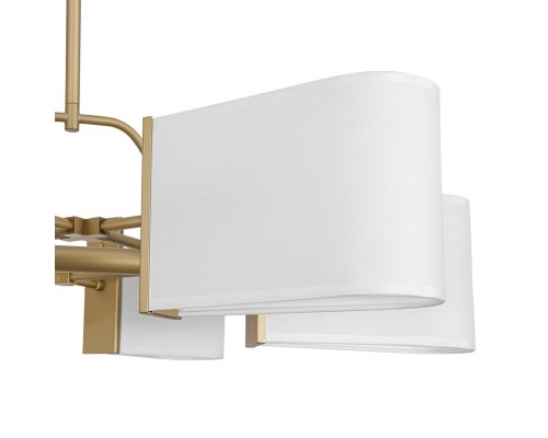 8414/6 MODERNI LN27 145 золото/белый,  металл/текстиль Люстра Е14 6*40W 220V SAMPO