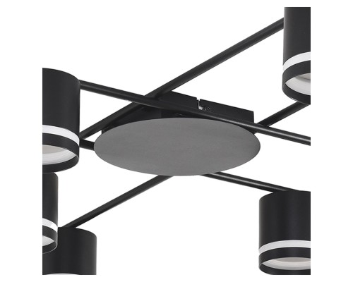 8362/8C COMFI LN 000 черный, металл/акрил Светильник потолочный GX53 LED 8*7W 220V BERTY