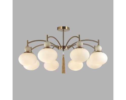 8272/8C NEOCLASSI LN26 039 латунь/бежевый/белый, металл/керамика/стекло Люстра потолочная Е14 8*40W 220V GLORIYA