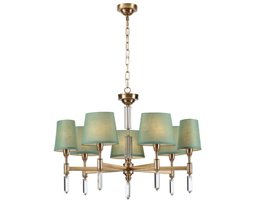 4887/7 MODERN ODL_EX22 53 бронзовый/зеленый/ткань Люстра E14 7*40W LONDON