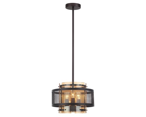 8007/3 MODERNI LN24 черный/черный, золотой металл/металл, стекло Подвесной светильник Е14 3*40W 220V Zarina