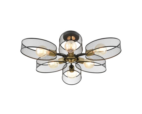 8153/6C COUNTY LN25 черный/медный, металл Потолочный светильник Е27 6*60W 220V VIVANA