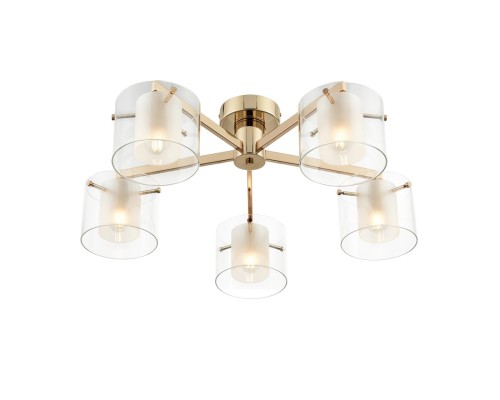 6587/5C MODERNI LN24 золото/прозрачный, металл/стекло Люстра потолочная E14 5*40W 220V VERDI