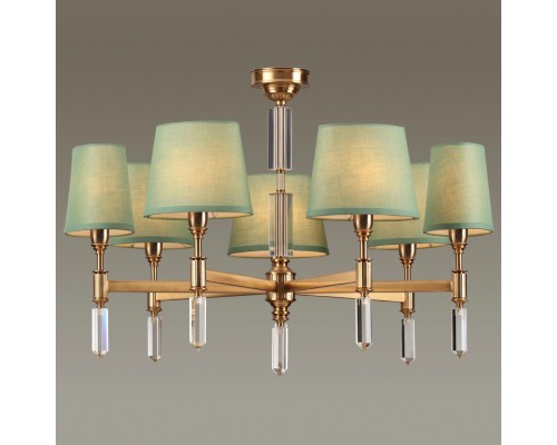 4887/7 MODERN ODL_EX22 53 бронзовый/зеленый/ткань Люстра E14 7*40W LONDON