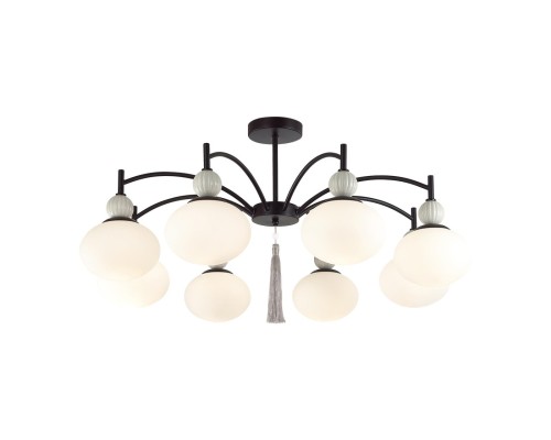 8273/8C NEOCLASSI черный/серый/белый, металл/керамика/стекло Люстра потолочная Е14 8*40W 220V GLORIYA