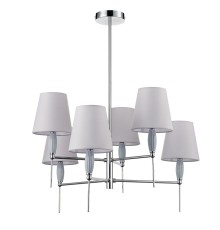 8279/6 CLASSI хром/серый, металл/керамика/текстиль Люстра Е14 6*40W 220V KARMEN