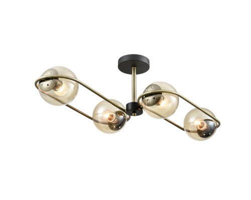 8062/4C COMFI LN24 черный/тонированный металл/стекло Люстра потолочная E27 4*60W 220V ERENA