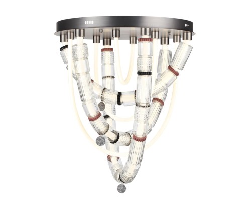 5456/80CL L-VISION ODL_EX26 045 темный сатин.никель/терракот/черный Люстра потолочная LED 80W 4000K COLLIER