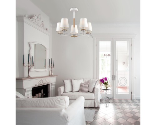 4497/5C COUNTY LN20 71 белый, дерево Люстра потолочная E14 5*40W 220V BETSY