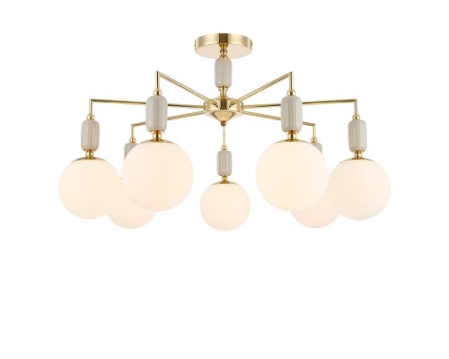 6580/7C CLASSI LN24 французское золото, серый/белый металл, керамика/стекло Люстра потолочная E14 7*40W 220V VIVIEN