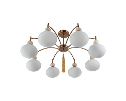 8272/8C NEOCLASSI LN26 039 латунь/бежевый/белый, металл/керамика/стекло Люстра потолочная Е14 8*40W 220V GLORIYA