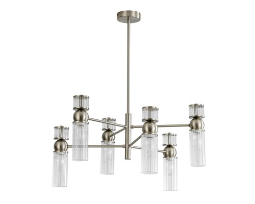 8277/6 MODERNI сатин никель/прозрачный, металл/стекло Люстра Е14 6*40W 220V DENVER