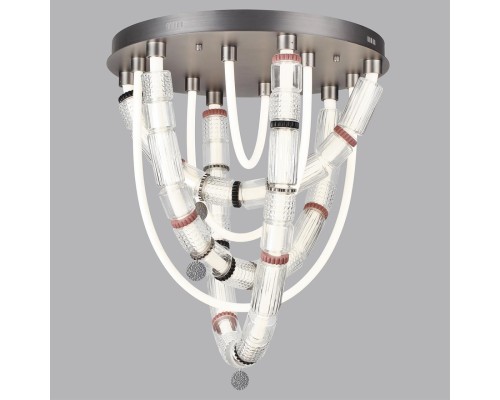 5456/80CL L-VISION ODL_EX26 045 темный сатин.никель/терракот/черный Люстра потолочная LED 80W 4000K COLLIER