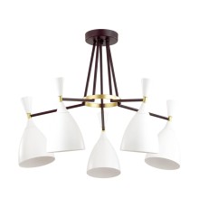 Люстра потолочная Lumion 4494/5C MODERNI LN21 139 Белый, черный, золотой E14 5*60W 220V OLIVER