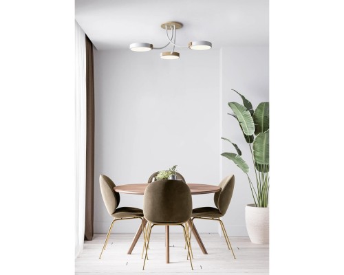 5654/54CL LEDIO LN23 064 белый, дерево Люстра потолочная LED 54W 3000-6000K 3125Лм 220V ARLEY