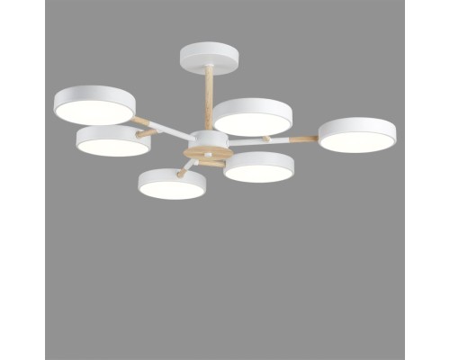 5652/99CL LEDIO LN23 063 белый, дерево Люстра потолочная LED 108W 3000-6000K 5385Лм 220V BRAD