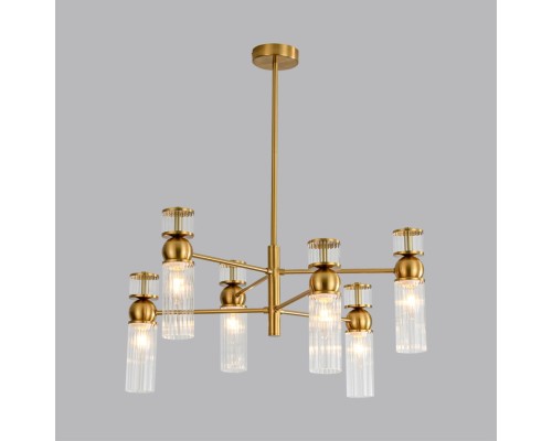 8276/6 MODERNI латунь/прозрачный, металл/стекло Люстра Е14 6*40W 220V DENVER