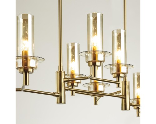 6554/8C CLASSI LN24 бронза/коньячный/металл/стекло Люстра потолочная E14 8*40W 220V MADONNA