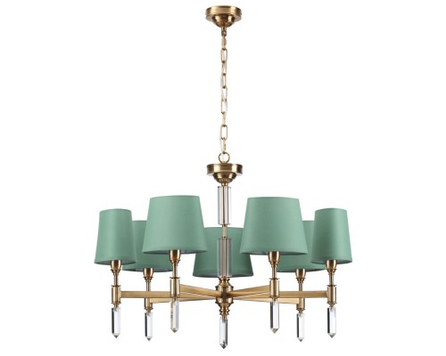 4887/7 MODERN ODL_EX22 53 бронзовый/зеленый/ткань Люстра E14 7*40W LONDON