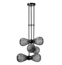 5417/6 MODERN ODL_EX23 17 черный хром/дымчатый/металл/стекло Подвес E14 6*40W ELICA