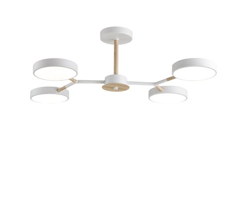 5652/72CL LEDIO LN23 063 белый, дерево Люстра потолочная LED 72W 3000-6000K 3253Лм 220V BRAD