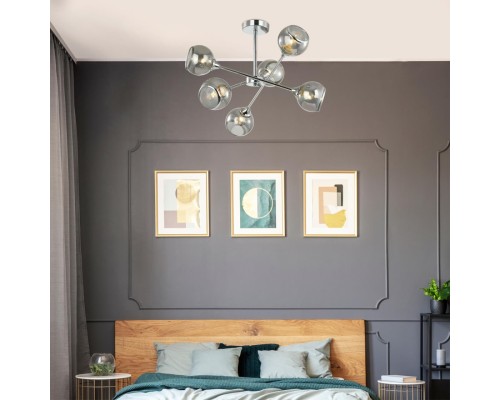 4530/6C COMFI LN21 060 хром Люстра потолочная E27 6*60W 220V SANDRA