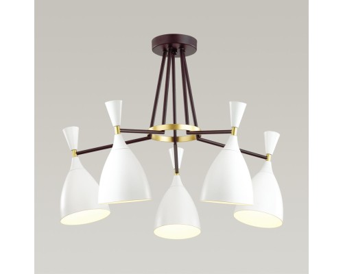 4494/5C MODERNI LN21 139 Белый, черный, золотой Люстра потолочная E14 5*60W 220V OLIVER