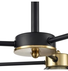 8248/6C COMFI LN 000 черный/античное золото/дымчатый, металл/стекло Люстра потолочная Е27 6*60W 220V TAURICA