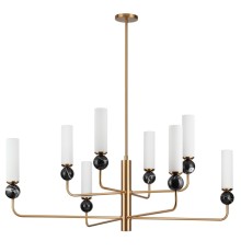 4361/8 MIDCENT ODL26 173 под латунь/металл/стекло/черный мрамор IP20 8*E14 40W 220V LOLLA