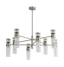 8277/8 MODERNI LN26 164 сатин никель/прозрачный, металл/стекло Люстра Е14 8*40W 220V DENVER