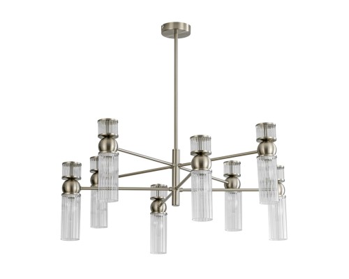 8277/8 MODERNI LN26 164 сатин никель/прозрачный, металл/стекло Люстра Е14 8*40W 220V DENVER