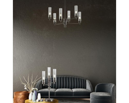 5275/6C CLASSI LN23 черный хром Люстра потолочная E14 6*40W 220V KAMILLA