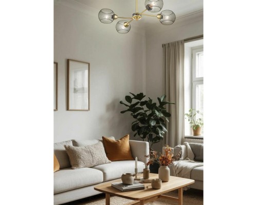 8247/4C COUNTY LN25 черный/бронза, металл Люстра потолочная Е27 4*60W 220V TUNARA