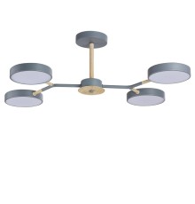 5651/72CL LEDIO LN23 062 серый, дерево Люстра потолочная LED 72W 3000-6000K 3253Лм 220V BRAD