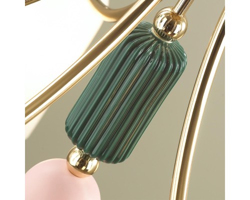 4861/7C CLASSIC ODL_EX21 золото/раноцветн./керамика/стекло Люстра потолочная E14 7*40W CANDY