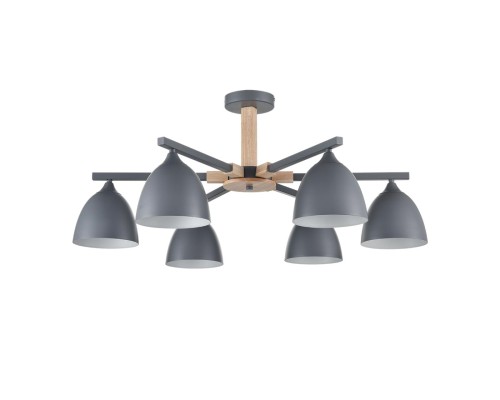 8096/6 Люстра потолочная серый металл, дерево/металл Е27 6*60W 220V COLANGE