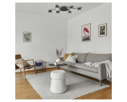 8362/6C COMFI LN 000 черный, металл/акрил Светильник потолочный GX53 LED 6*7W 220V BERTY