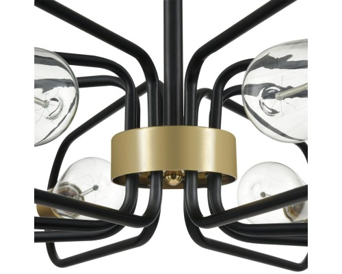 8058/8C COMFI LN24 черный, медь/ металл/ Люстра потолочная E27 8*60W 220V ALMIRA