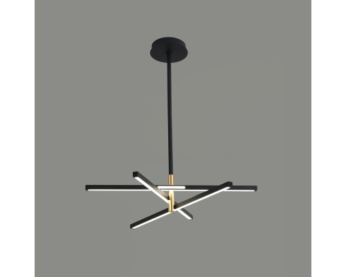 6547/56L LEDIO LN23 025 чёрный, золотой Потолочный светильник LED 56W 4000K 2160Лм 220V PARKER