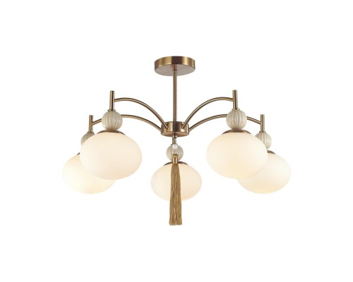 8272/5C NEOCLASSI LN26 040 латунь/бежевый/белый, металл/керамика/стекло Люстра потолочная Е14 5*40W 220V GLORIYA