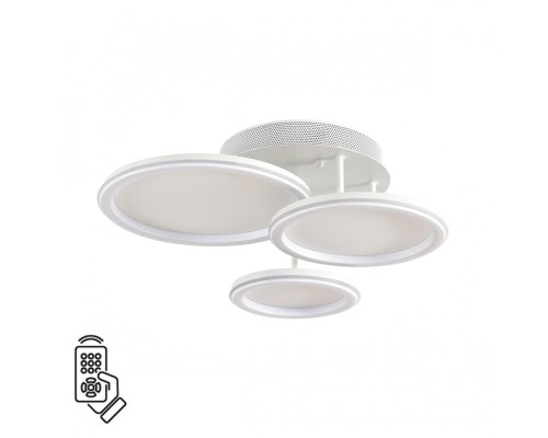 8380/60CL LEDIO LN белый,металл/акрил Умная люстра потолочная с ПДУ и голосовым управлением LED 60W 3000-6500К 220V ALIS SMART