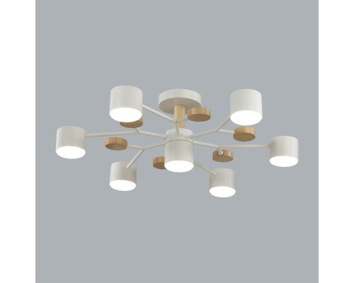 8195/7C COMFI LN25 белый, металл/дерево/пластик Потолочный светильник LED GX53 7*9W 220V RONDO