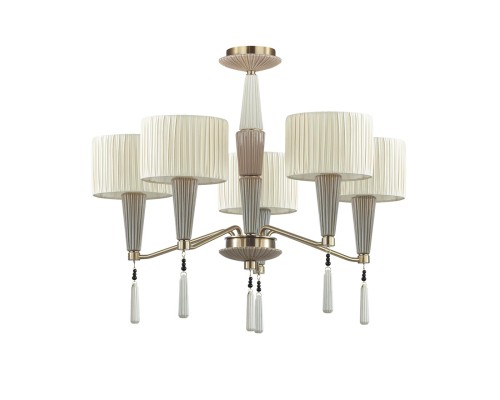 5403/5 CLASSIC ODL_EX23 33 бронзовый/светло-коричневый/кремовый металл/керамика/ткань Люстра E14 5*40W LATTE