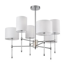 6589/6C CLASSI LN24 хром/белый, металл/текстиль Люстра потолочная E14 6*40W 220V LATTI
