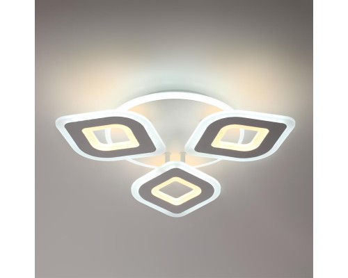 8255/62CL LEDIO LN 000 белый, металл/акрил Светильник потолочный с ПДУ LED 62W+подсветка 220V VIKKI
