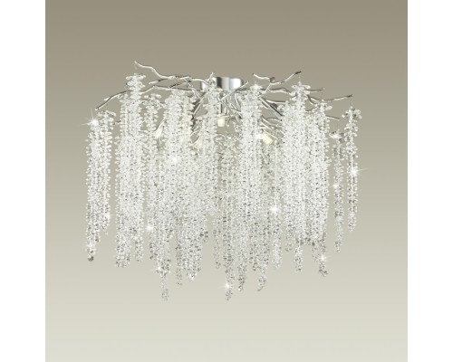 5004/8C HALL ODL23 000 серебристый/прозрачный металл/хрусталь Люстра потолочная G9 8*40W BANCHE