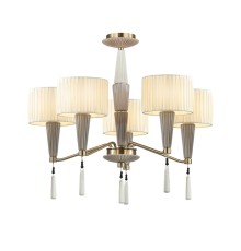 5403/5 CLASSIC ODL_EX23 33 бронзовый/светло-коричневый/кремовый металл/керамика/ткань Люстра E14 5*40W LATTE