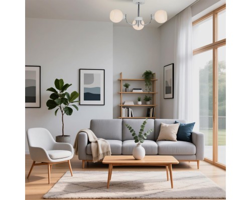 5641/3C COMFI LN23  белый, хром Люстра потолочная E27 3*60W 220V BLISS