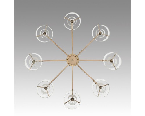 6587/8C MODERNI LN24 золото/прозрачный, металл/стекло Люстра потолочная E14 8*40W 220V VERDI